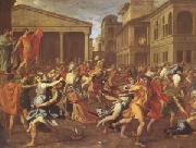 Nicolas Poussin The Rape of the Sabines (mk05) Norge oil painting reproduction